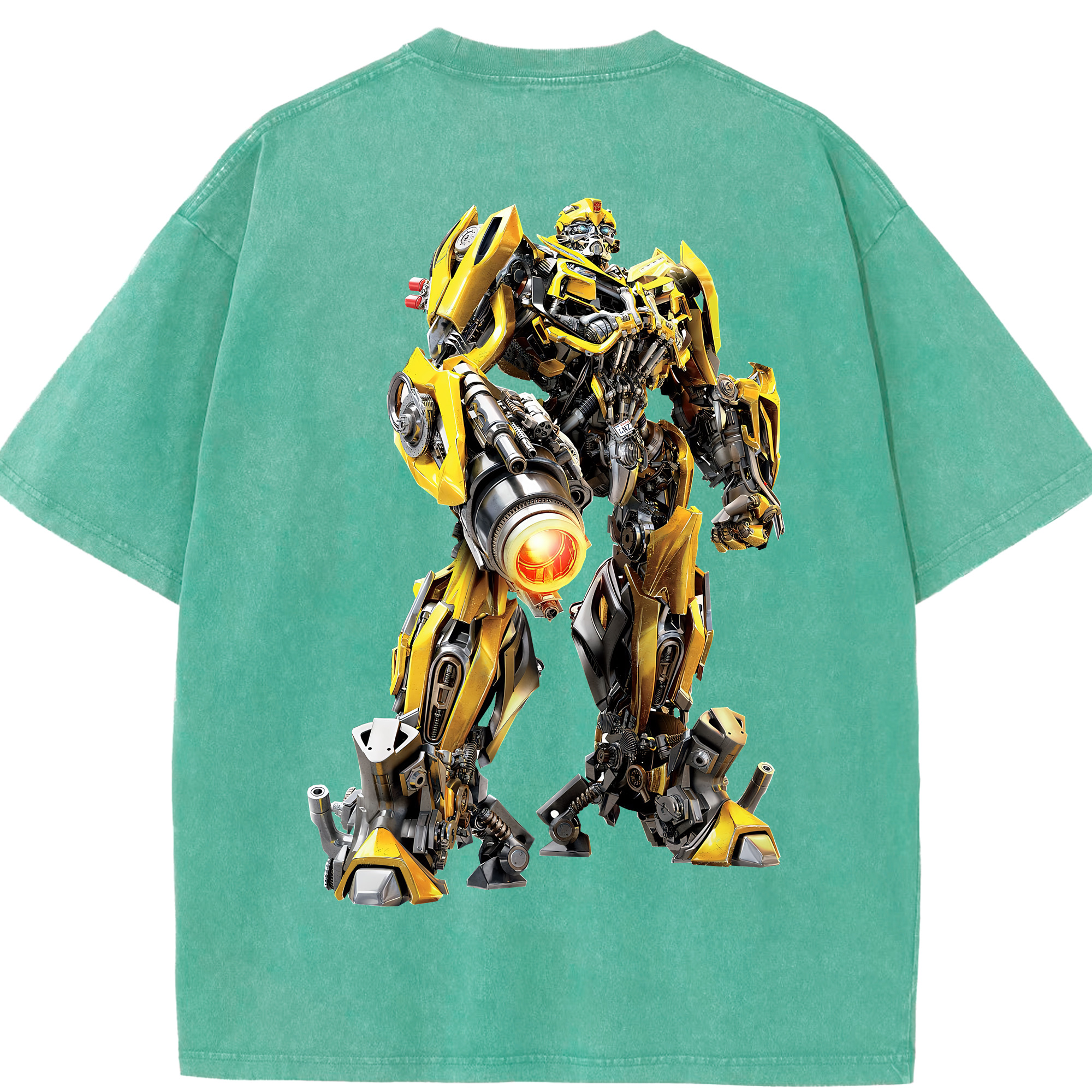 （画像用） Transformers トランスフォーマー 綿100% ヴィンテージ風 半袖Tシャツ（背面プリント）